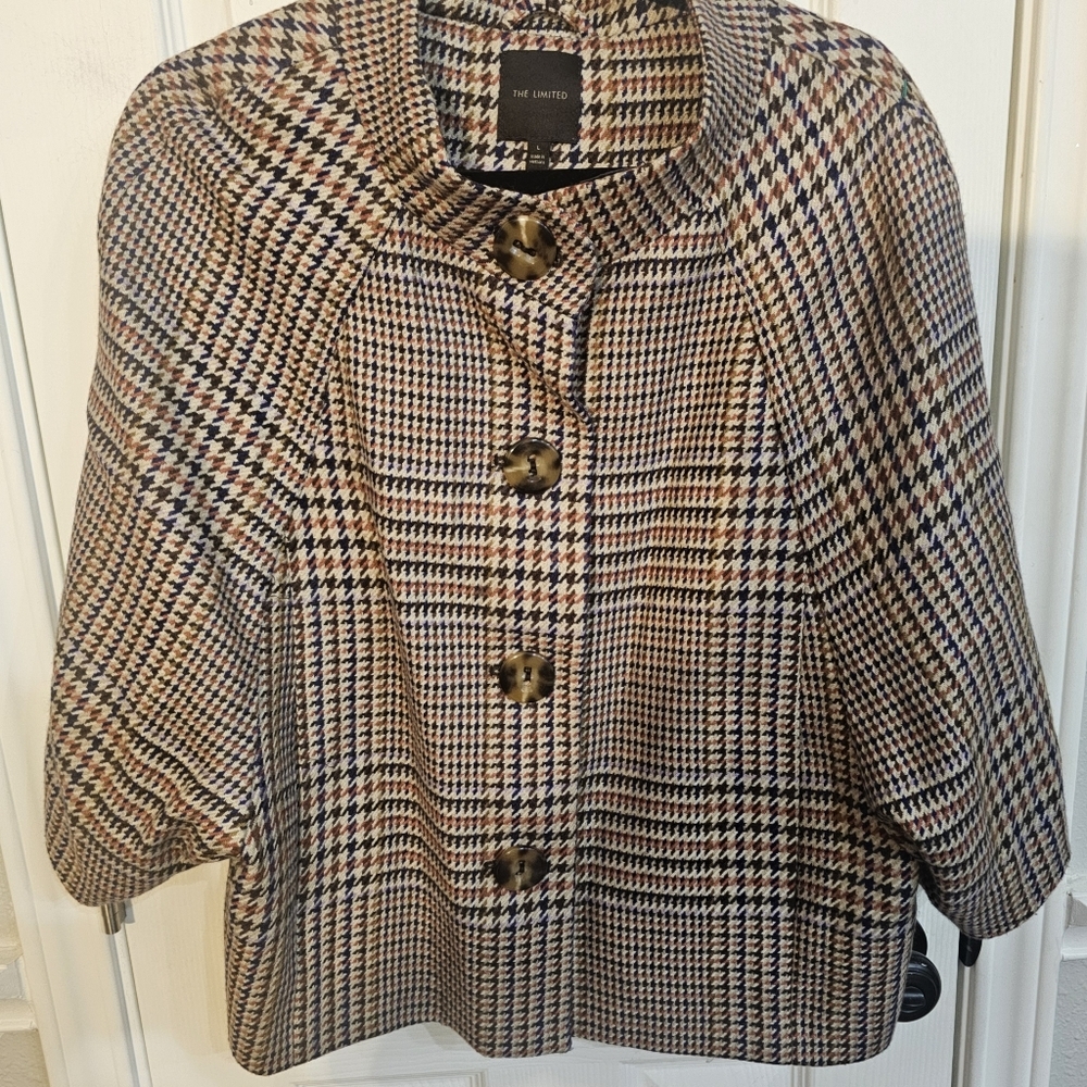 The Limited Women's Plaid Cape Jacket